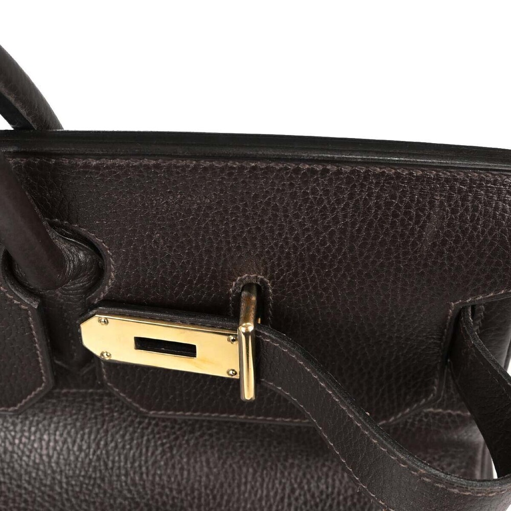Hermes HAC Birkin Brown Ardennes with Gold Hardware 45 - Picture 11 of 16